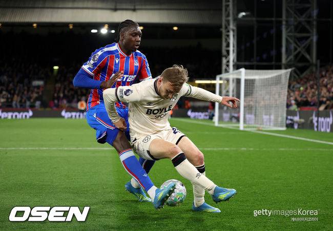 '토트넘 큰일났다' 웨스트햄, C.팰리스 원정서 0-0 무승부...승점 1점 추가하며 토트넘과 2점 차 유지