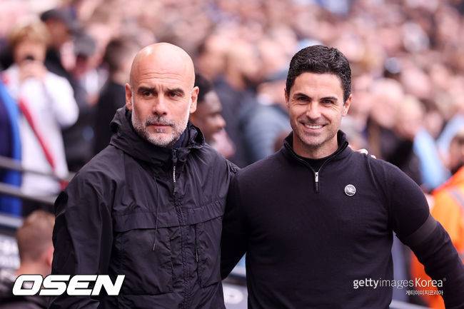 97.6%가 이렇게 무너지나...아스널, 토트넘보다 더 처참했다→맨시티에 우승 주도권 넘겨