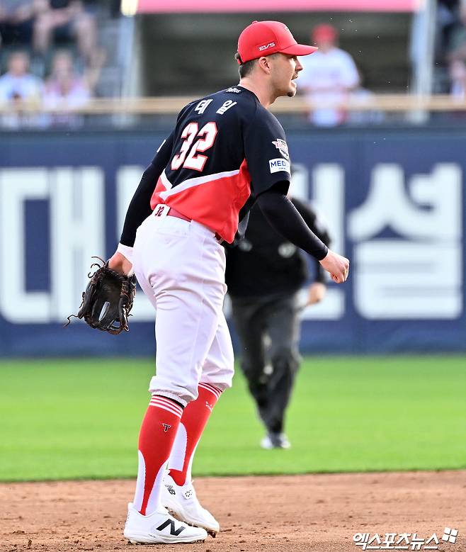 '최다실책 1위' 불명예라니…KIA '亞 쿼터 야수', 흔들리고 있다 [수원 현장]