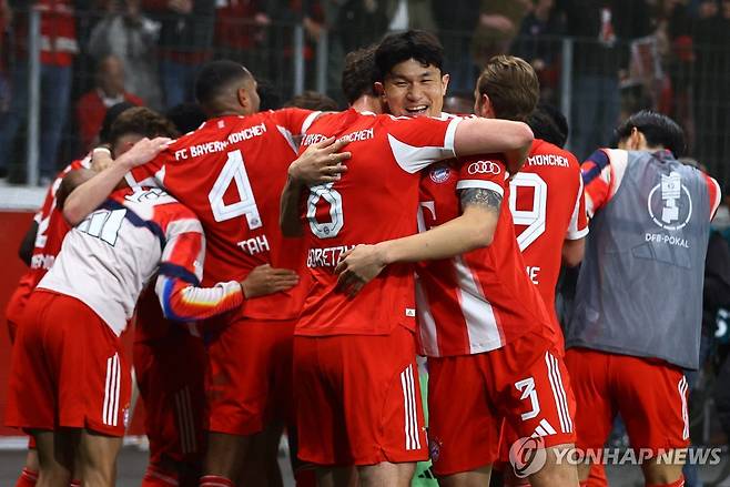 김민재 교체 출전·케인 골…뮌헨, 레버쿠젠 꺾고 포칼 결승행