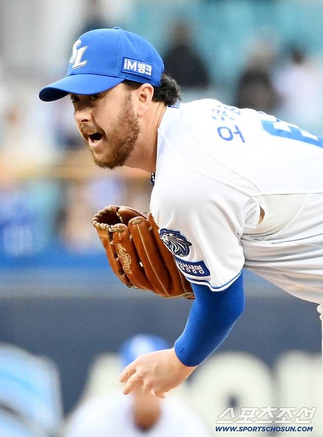 정식 계약 '해줘!' → 27일 계약종료 삼성 오러클린, 마지막 등판 6이닝 1실점 호투 [대구 현장]