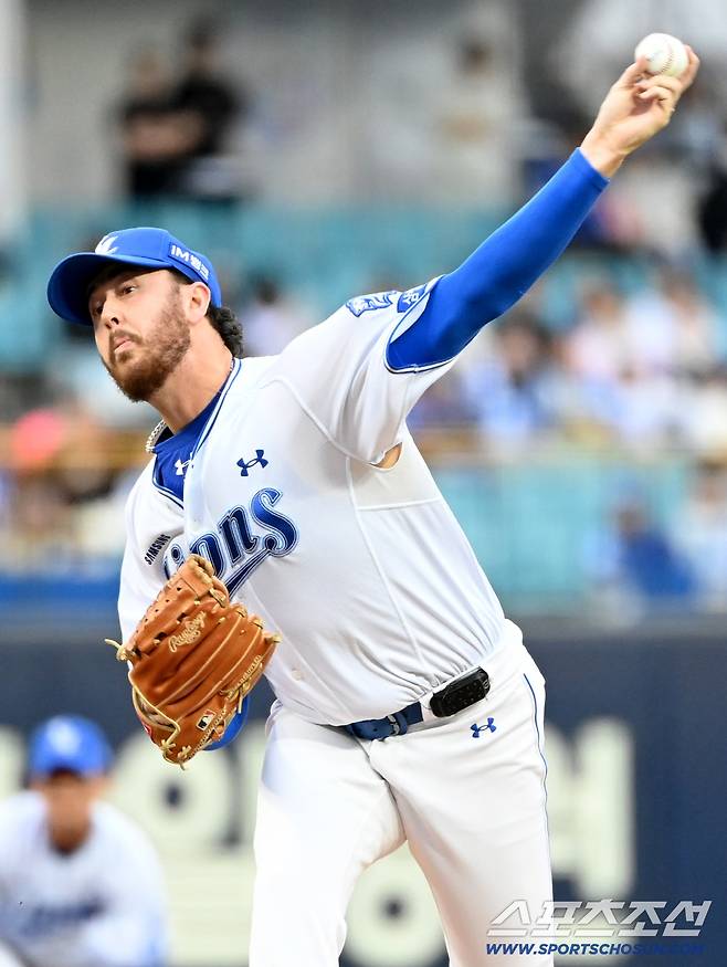 정식 계약 '해줘!' → 27일 계약종료 삼성 오러클린, 마지막 등판 6이닝 1실점 호투 [대구 현장]