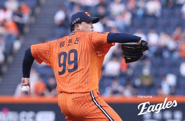 '10피안타' 뭇매 맞고 강판→정우주 승계주자 2실점...류현진 악전고투 5실점 패전 위기 [오!쎈 대전]