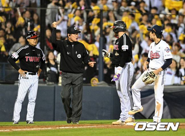 마무리 유영찬 팔꿈치 통증 어쩌나, ‘4전5기’ 임찬규 1실점 첫 승+문보경 3타점, LG 잠실 라이벌전 이겼다 [잠실 리뷰]