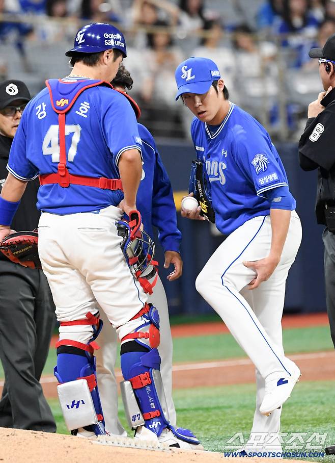 '와 깜짝이야' 에이스' 원태인, 고척서 햄스트링 통증 딛고 '역투'…