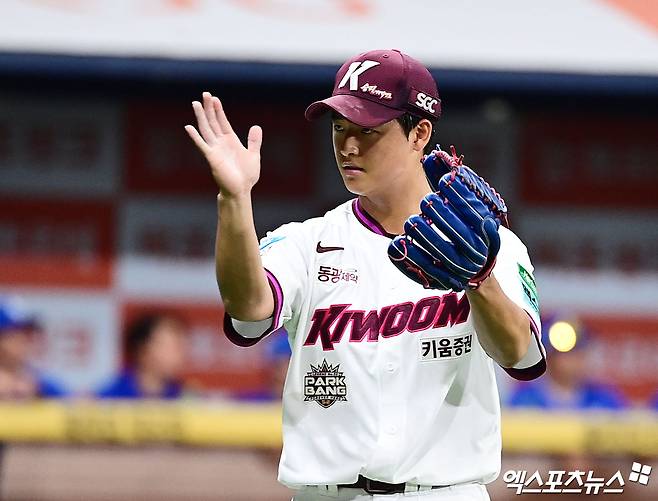 '최고 159km+KKKK' 7억팔 특급 신인 박준현, 1군 데뷔전 5이닝 무실점 [고척 라이브]