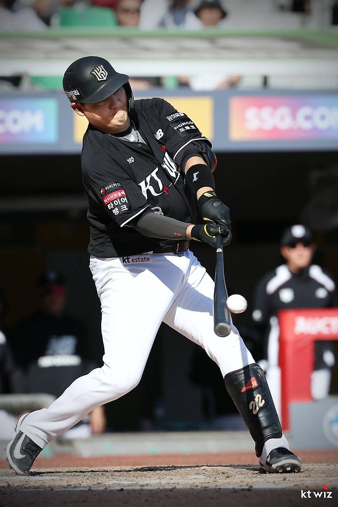 김도영 기다려! ‘21타수 무안타’ 벗어난 장성우…결승타+7호포, 홈런 레이스에 불붙였다 [SD 인천 브리핑]