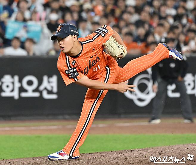 한화, 김서현 다음 고민은 정우주? 'ERA 7.59'+'WHIP 2.34' 동반 2군행 피했다→'90G 페이스' 어쩌나