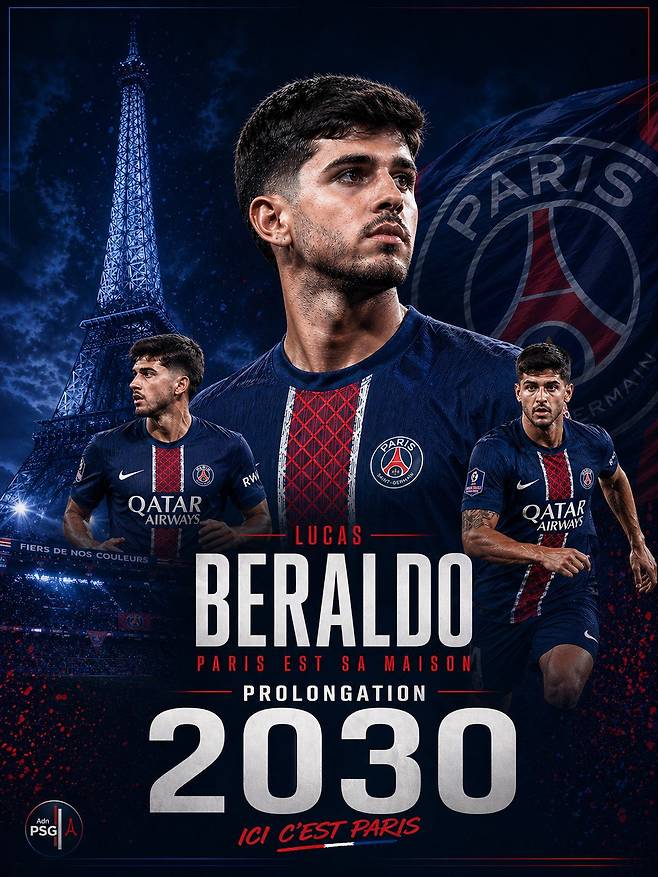 이강인 ‘택배 크로스’ 받아 골 넣고 재계약까지 맺는다…‘맹활약’ 베랄두에게 만족한 PSG, 2030년까지 동행 이어가기로