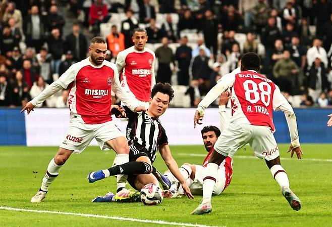 '어딜 만져' 오현규, 짜증 폭발…OH 리그 2경기 연속 침묵→베식타시, 최하위 팀과 0-0 무승부