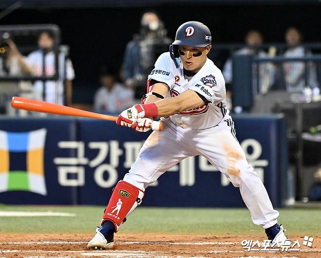 [오피셜] '0.111 추락' 손아섭 끝내 1군 말소…두산, 강승호도 OUT→안재석+오명진 등록 (잠실 현장)