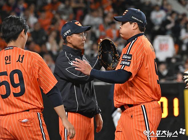 류현진, 5회까지 퍼펙트→6회에 무너졌다…SSG 상대 5⅔이닝 4자책 [대전 라이브]