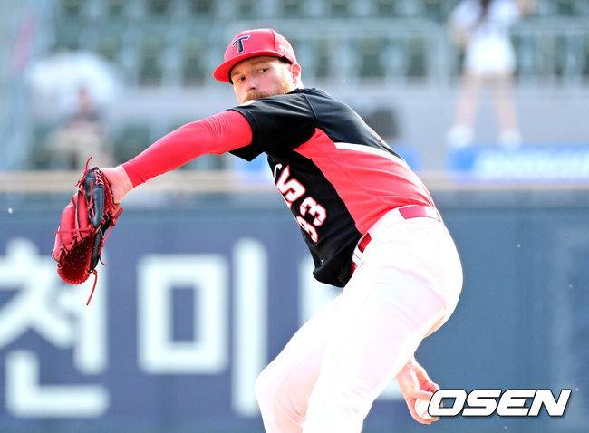 '리그 유일' KIA 완봉승 에이스가 무너졌다…5이닝 4실점 최악투 'ERA 0.81→1.64 급상승' [오!쎈 창원]