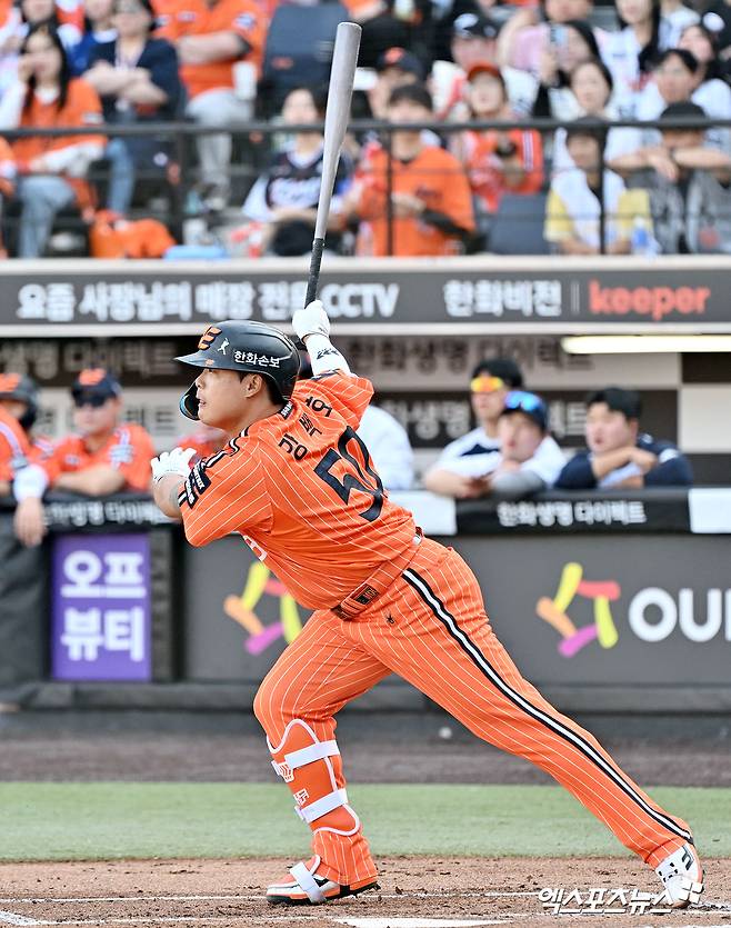 한화, '리그 2위' 외인 타자 활약하면 뭐하나…여전히 답답한 타선→'리드오프 강백호' 승부수도 실패 [대전 현장]