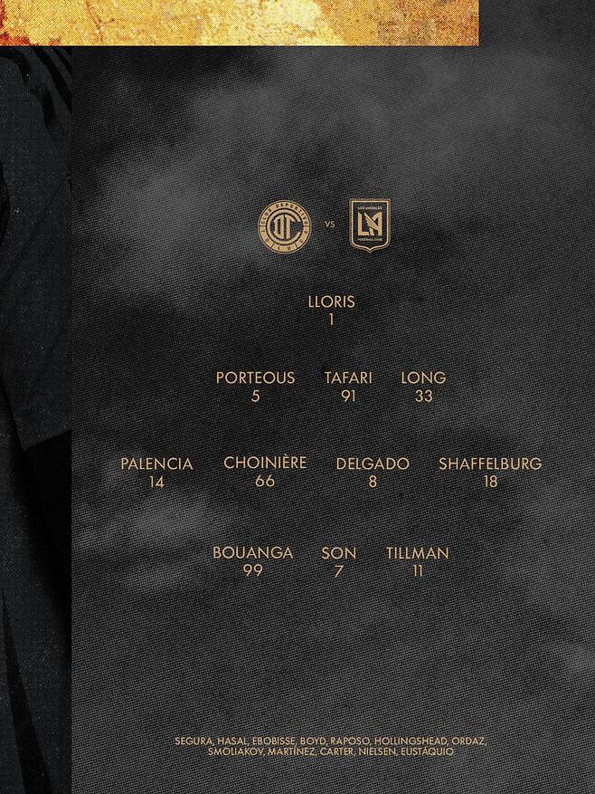 [LA 라인업] '1차전 폭풍 2도움' 손흥민, '2670m' 멕시코 고지대서 결승행 이끌까…LAFC, 톨루카 원정 2차전 선발 명단 공개