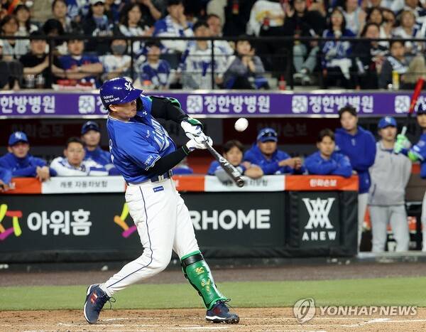 전병우 그랜드슬램… '파죽의 8연승' 삼성, LG 꺾고 2위 도약