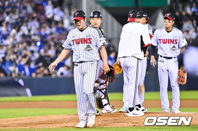 새 마무리 손주영, 불펜에서 몸 풀었는데…52억 장현식 4실점, 38억 함덕주 4실점, 이러면 마무리 써보지도 못한다