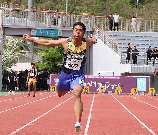 육상 조엘진, 남자 200ｍ서도 깜짝 역주…20초50 '역대 4위'