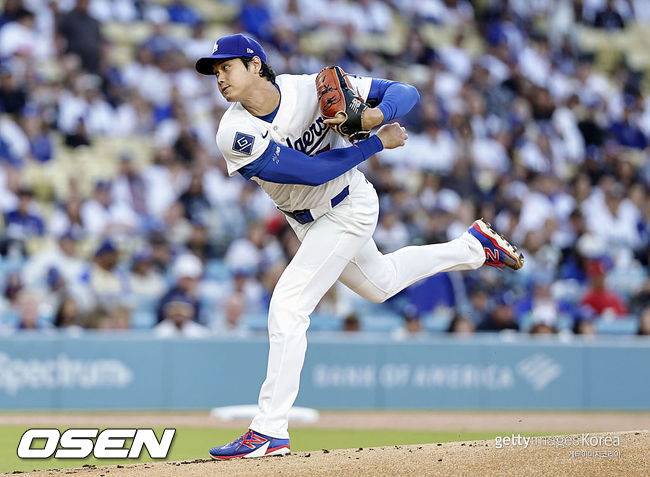 '이정후도 꽁꽁 묶였다' 오타니 7이닝 KKKKKKKK 무실점 완벽투, 다저스 4연패 탈출…김혜성은 결장 [LAD 리뷰]