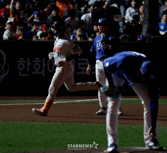 '장타율 리그 1위' 23세 한화 포수, 최형우와 맞먹는 미친 존재감, 강민호-양의지 15년 양강 구도 '마침내' 깨지나