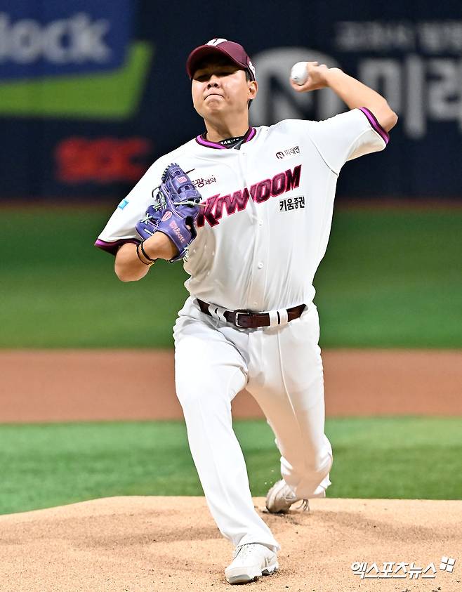한화 무너트린 좌완 파이어볼러…안우진 빠진 영웅 선발진 희망될까?