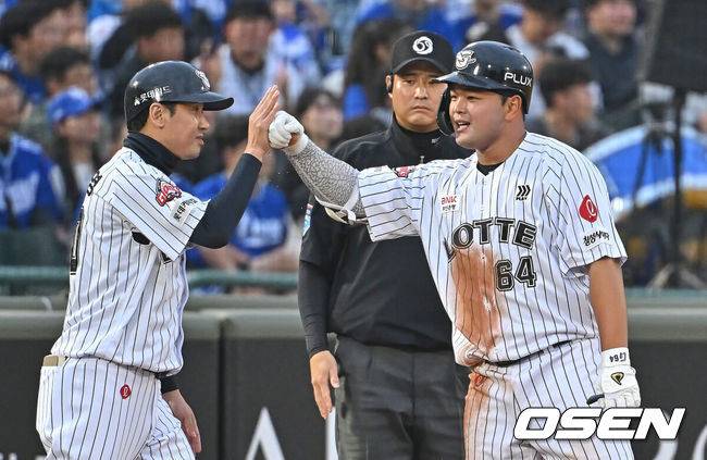 장두성이 해냈다! 8회 2타점 결승타 폭발…롯데, 삼성 4연승 저지 [부산 리뷰]