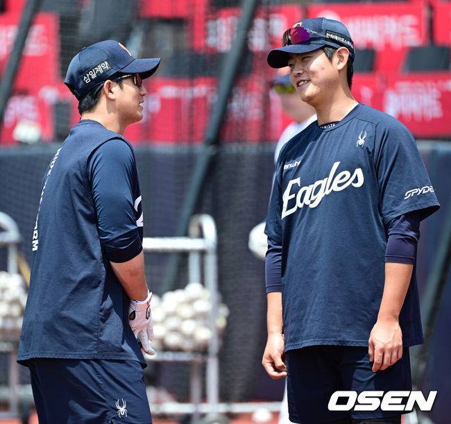 '류현진 200승 도전인데' 강백호 또 빠졌다…선발 포수 최재훈, 허인서 지명타자 출전 [오!쎈 대전]