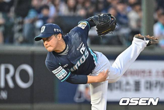 방수포 덮여있지만, 비는 사라졌다...'KBO 최초' 육성 신화의 두 번째 선발 등판 볼 수 있나 [오!쎈 창원]