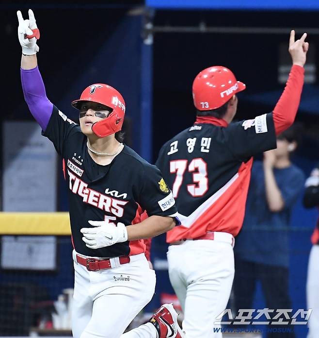 '홈런 1위' 김도영, 7G 만에 홈런포 터졌다…알칸타라 공략 시즌 14호 홈런
