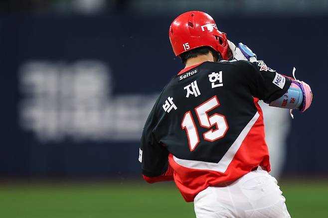 KIA '히트 상품' 박재현, KBO 역대 46번째 1회초 선두타자 초구 홈런 폭발 [고척 현장]