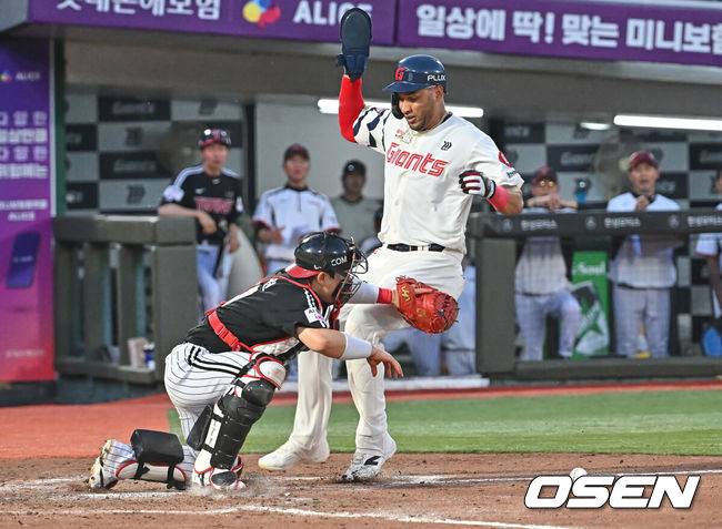 좌익수 수비에 울고 웃다…5:0→5:5→8:5, 황성빈 결승타, 롯데 LG 꺾고 3연패 탈출 [부산 리뷰]