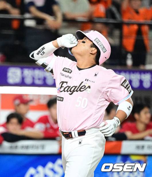 '무섭게 친다' 100억이 싸게 느껴질 줄이야…강백호 압도적 타점 먹방쇼, 역대급 페이스 어디까지 가나 [오!쎈 대전]