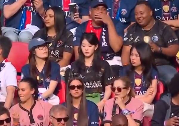 PSG 챔스 우승...이강인은 벤치, '재벌 5세' 여친은 관중석 포착