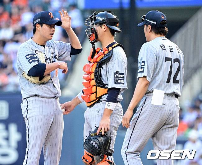 ‘생애 첫 잠실 부담됐나’ 한화 육성선수 신화, 2G 연속 2피홈런 좌절…3이닝 3실점 조기에 무너졌다 [오!쎈 잠실]