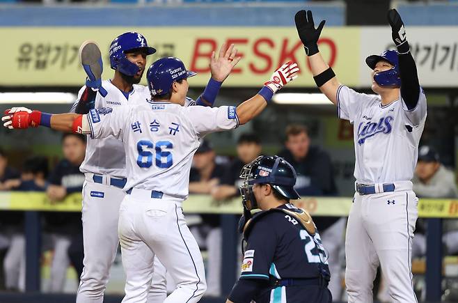 '3:7→8:7' 삼성 이걸 뒤집네! 역시 강하다…박승규 3점포+김성윤 결승타로 NC 제압→2위 도약 [대구:스코어]