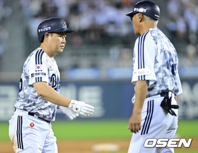 한화 다 잡은 승리 놓쳤다…11회 이진영 역전타→양의지 추격포→박찬호 동점타, 결국 3-3 무승부 [잠실 리뷰]