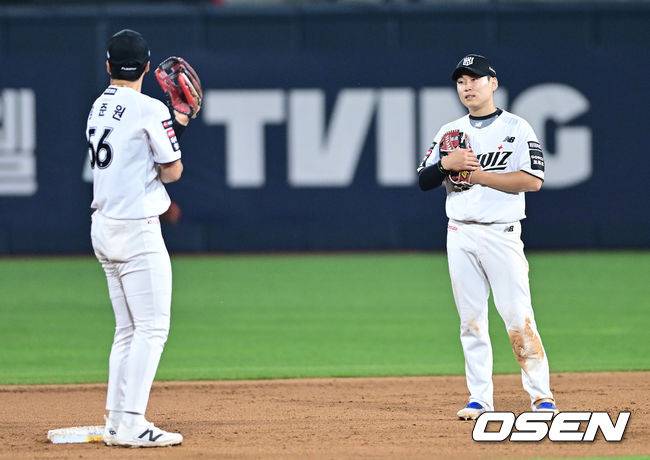 '기어코 무너뜨렸다' 신민재-홍창기-박해민이 해냈다…LG, KT에 역전승으로 1위 지켰다 [수원 리뷰]