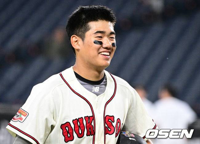 두산 KIA 구상에 변수? 투타겸업 엄준상, 결국 미국행 택하나…