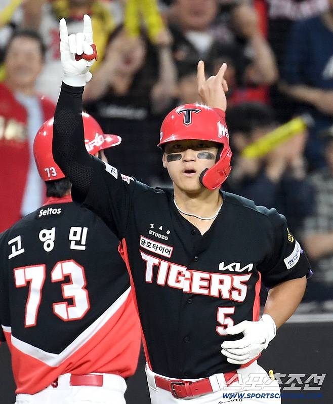 '앗 노시환 통한의 병살타' KIA, 한화에 6대4 진땀승…김도영 19호포+황동하 6승[대전 리뷰]