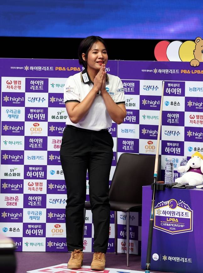 '김가영 10억 돌파 막았다' 여제 잡는 스롱, '女 역대 2번째' 통산 10승-상금 4억 돌파 [정선 현장리뷰]
