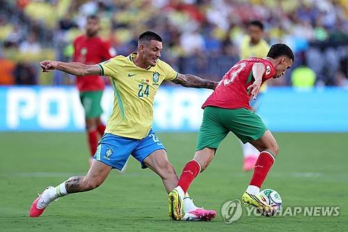 일본 침몰 가능… '32강 예비상대' FIFA랭킹 7위 모로코, 브라질 가둬놓고 팼다