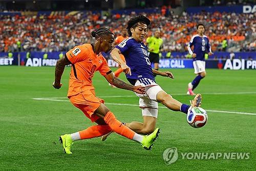 '아시아 최강' 일본, 또 유럽 강호 꺾고 '대이변' 만들까…네덜란드와 접전 끝 전반전 0-0 마무리 (전반 종료)