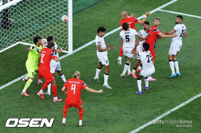 '괴물 홀란 멀티골 폭발' 노르웨이, 이라크 4-1 제압...28년 만에 월드컵 본선 승리 장식