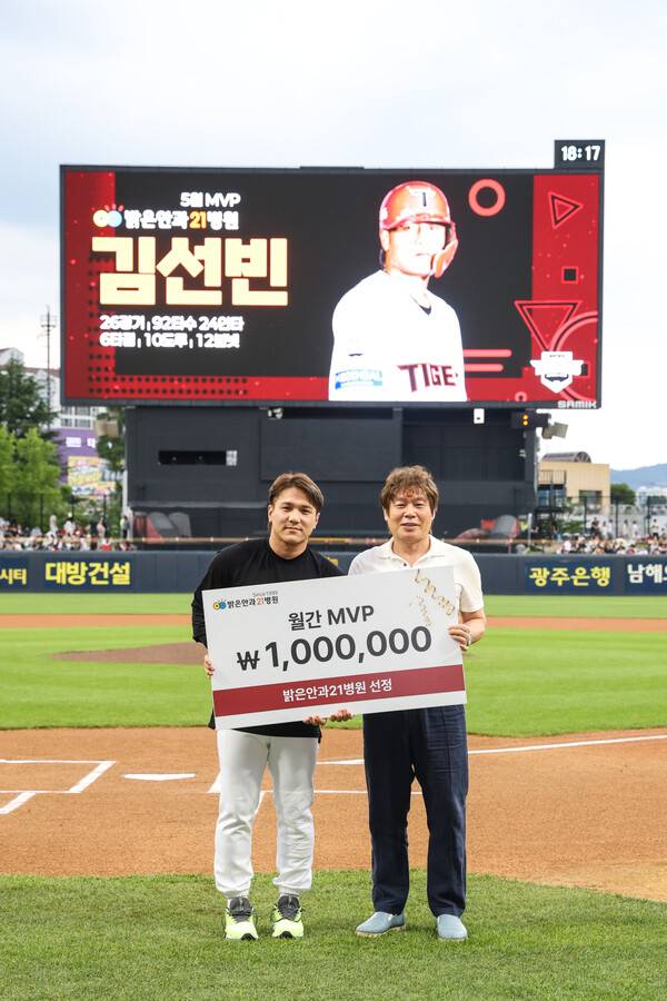 타이거즈 5월 반격 이끈 김선빈, 박재현, 조상우 '월간 MVP' 수상...김선빈