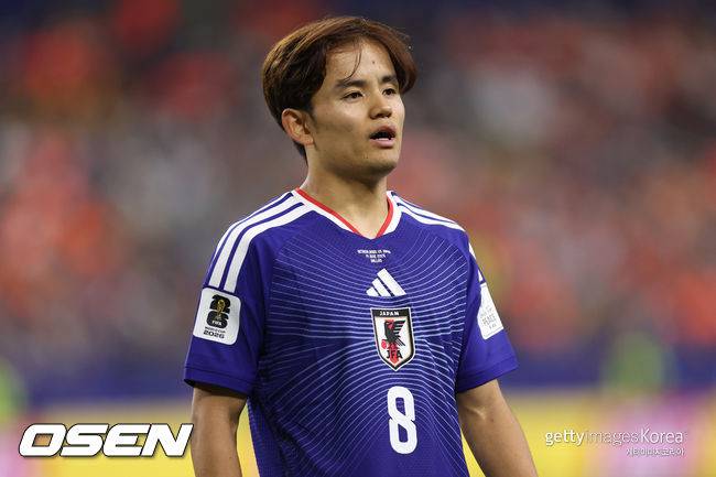 '월드컵 우승의 꿈' 日 축구, 한숨 푹푹...'이강인 절친' 구보까지 쓰러졌다