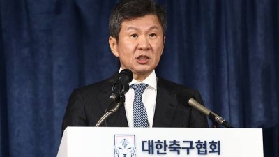 정몽규 축구협 회장 “손흥민·이강인 몸싸움, 요르단전 끝나고 숙소서 들어”