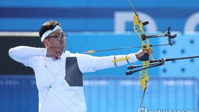 '金 유력후보' 김우진, 개인전 16강서 세계랭킹 1위와 격돌[파리 올림픽]