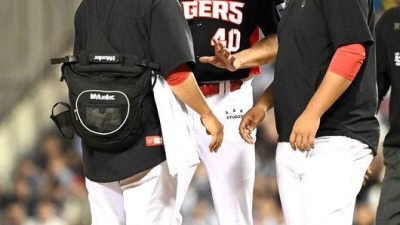 KIA 천만다행! 강습타구 몸으로 막아낸 네일, 손등 타박→미세 부종에 교체됐지만 “병원 검진 계획 없다” [오!쎈 잠실]