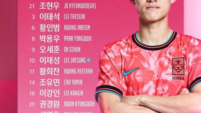 홍명보 결단, 손흥민 엔트리 완전히 빠졌다... 한국, 월드컵 예선 이라크전 선발 명단 공개