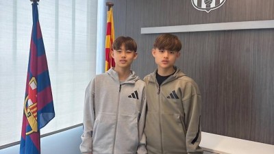 쌍둥이 이대한·이민국, 스페인 명문 바르셀로나 유스팀 입단